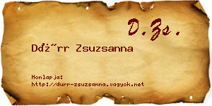 Dürr Zsuzsanna névjegykártya