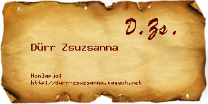Dürr Zsuzsanna névjegykártya