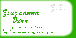 zsuzsanna durr business card